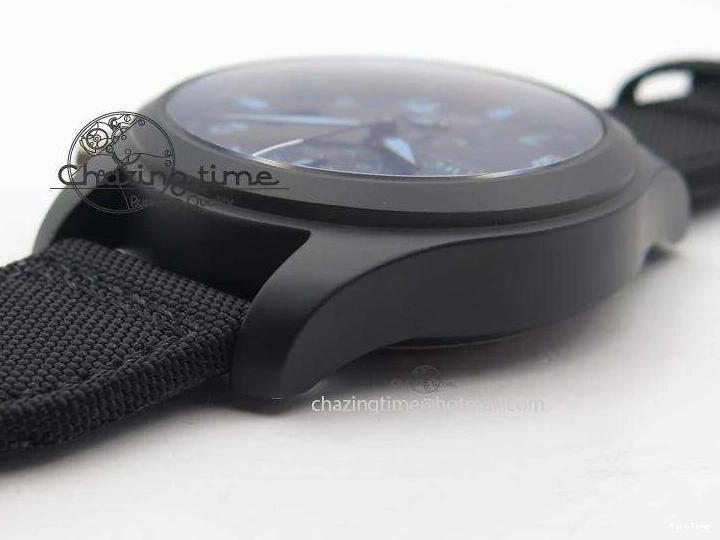 MIROTIME 0404 Comfortable Pilot Chrono IW388003 Real Ceramic ZF 1:1 Best Edition On Black Nylon Strap A 7322